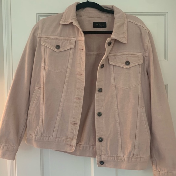 dusky pink denim jacket